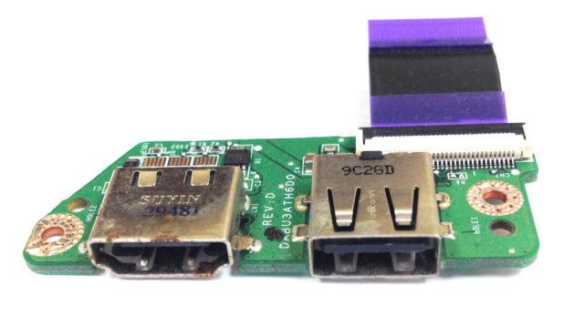 Дод. плата Toshiba Satellite T130 T131 T132 T135 Плата USB, HDMI вихід (dabu3ath6d0) б/в