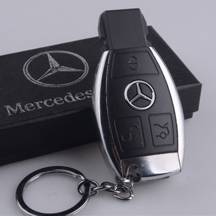Універсальна ЕСБ запальничка електроімпульсна — брелок Mercedes-Benz у подарунковій коробці