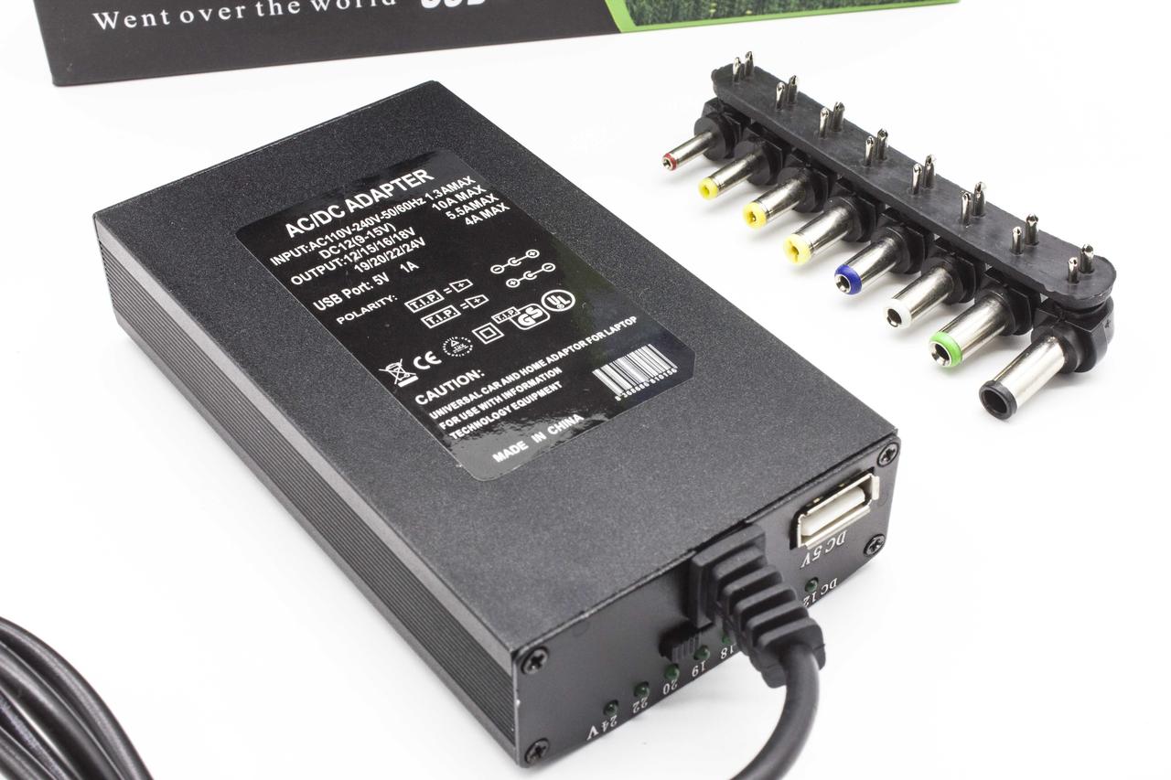 Універсальний блок живлення для ноутбука в прикурювач Laptop Adapter 4.5 А 120W Чорний