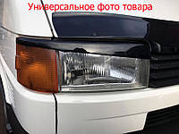 Реснички Volkswagen T4 1995-2003 Прямой капот (2 шт. ABS-пластик) Черный Матовые