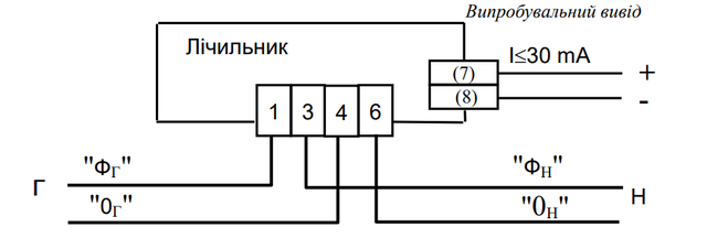 Схема підключення лічильників Енергоміра СЕ102-U S7 146-JOPR1UVLFZ
