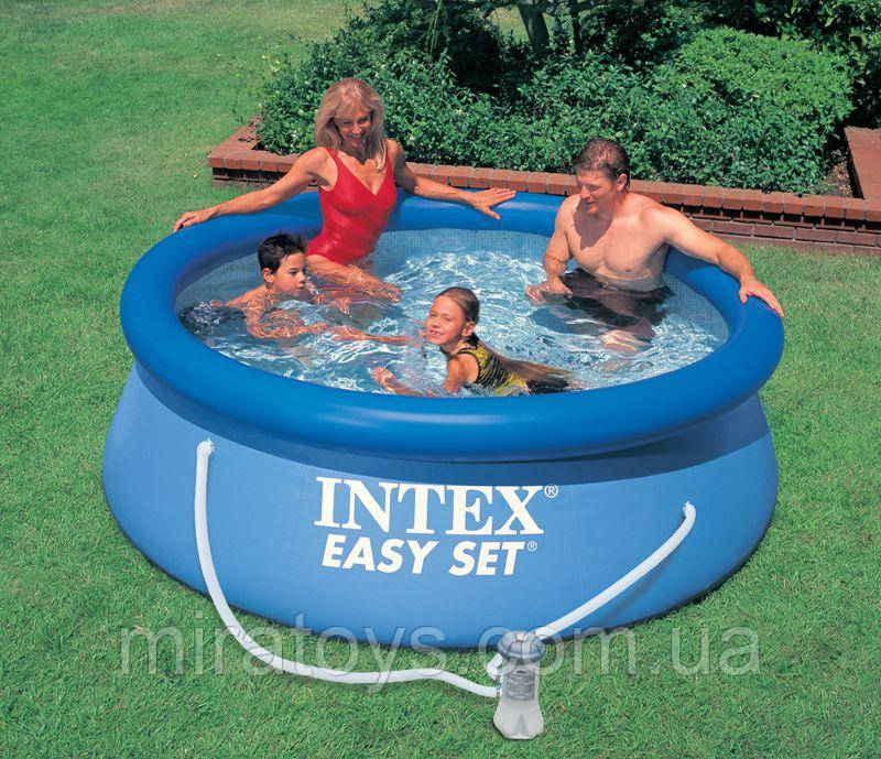 ✅Сімейний надувний басейн Intex 28112 244х76 см + насос, фото 1