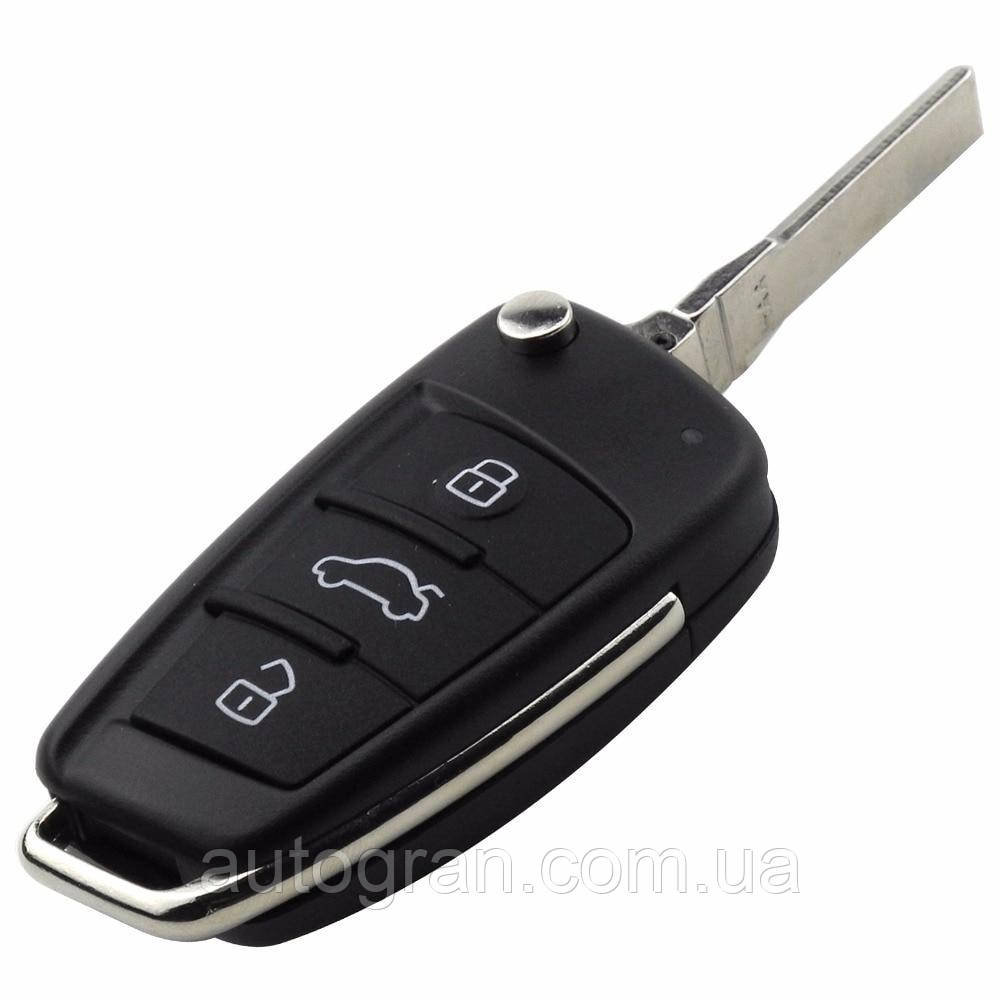 Корпус викидного ключа Audi 3 кнопки новий тип, фото 1