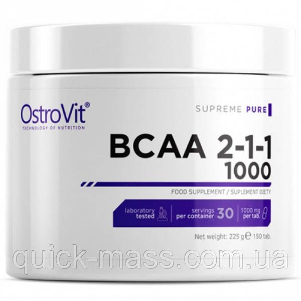 БЦАА Ostrovit BCAA 1000 2-1-1 150tabs
