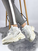 Женские Кроссовки Balenciaga Triple S Cream White