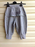 Дитячі бріджі шорти сірі для хлопчиків 98 104 110 116 зросту, фото 3