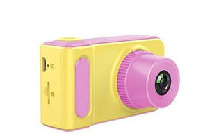 Фотоапарат дитячий Photo Camera Kids MHZ V7 5369, жовтий з рожевим