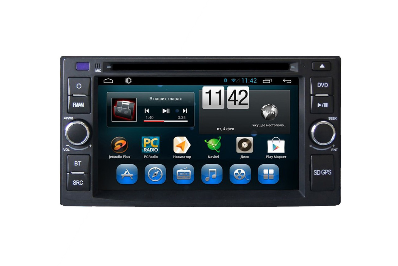 Магнітола KIA універсальна 188x102 мм. Kaier KR-6211. Android