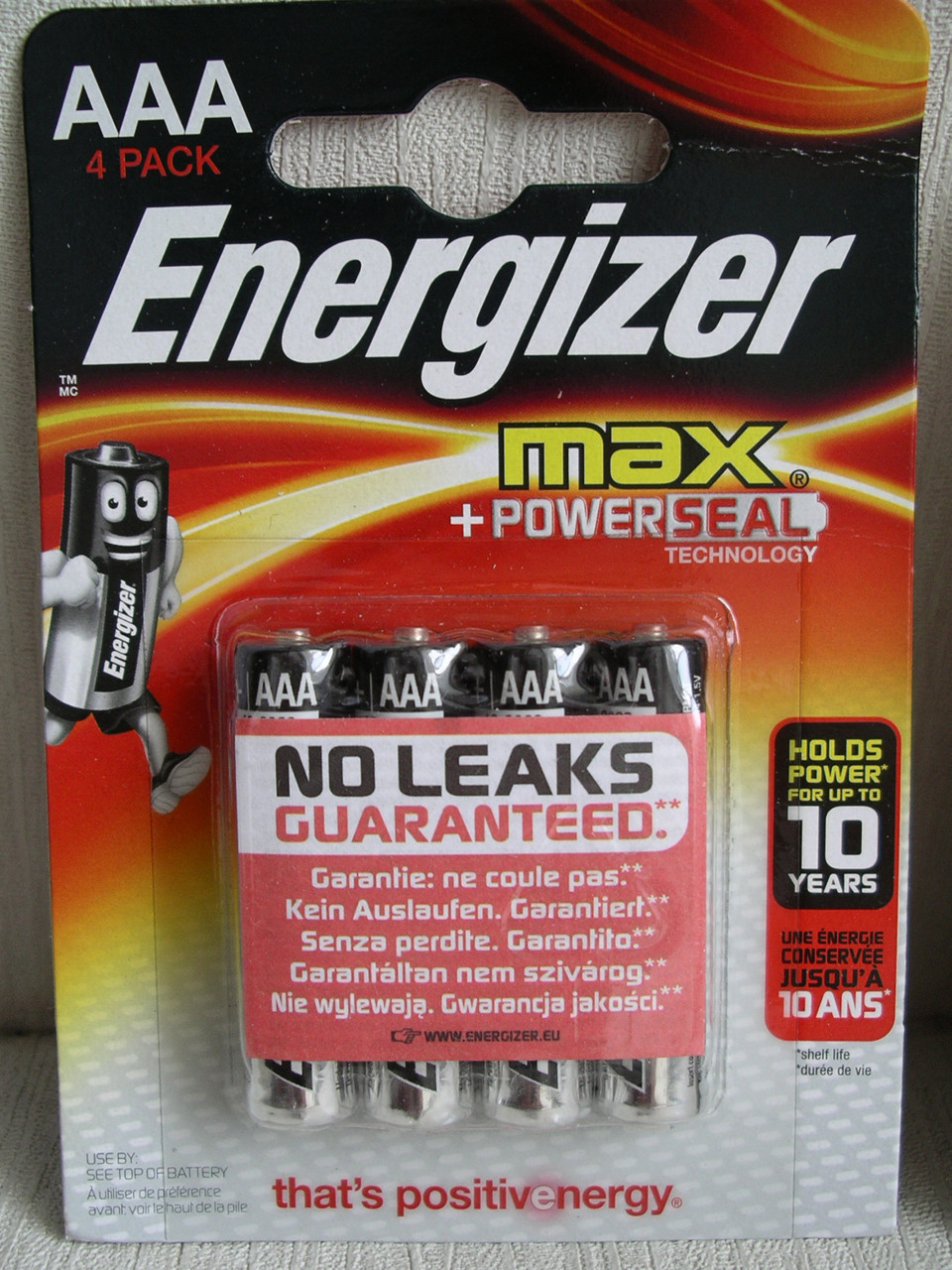 Батарейка Energizer MAX AAA/LR03, ціна за 4 батарейки