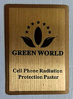 Защитная наклейка от излучения сотовых телефонов Green World