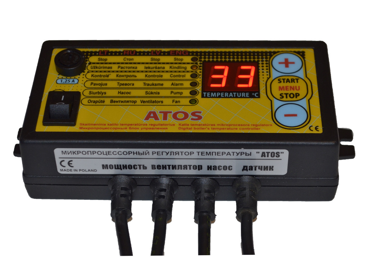 Комплект автоматики Atos c вентилятором WPA-117 для твердотопливных котлов малой мощности - фото 2 - id-p977525880