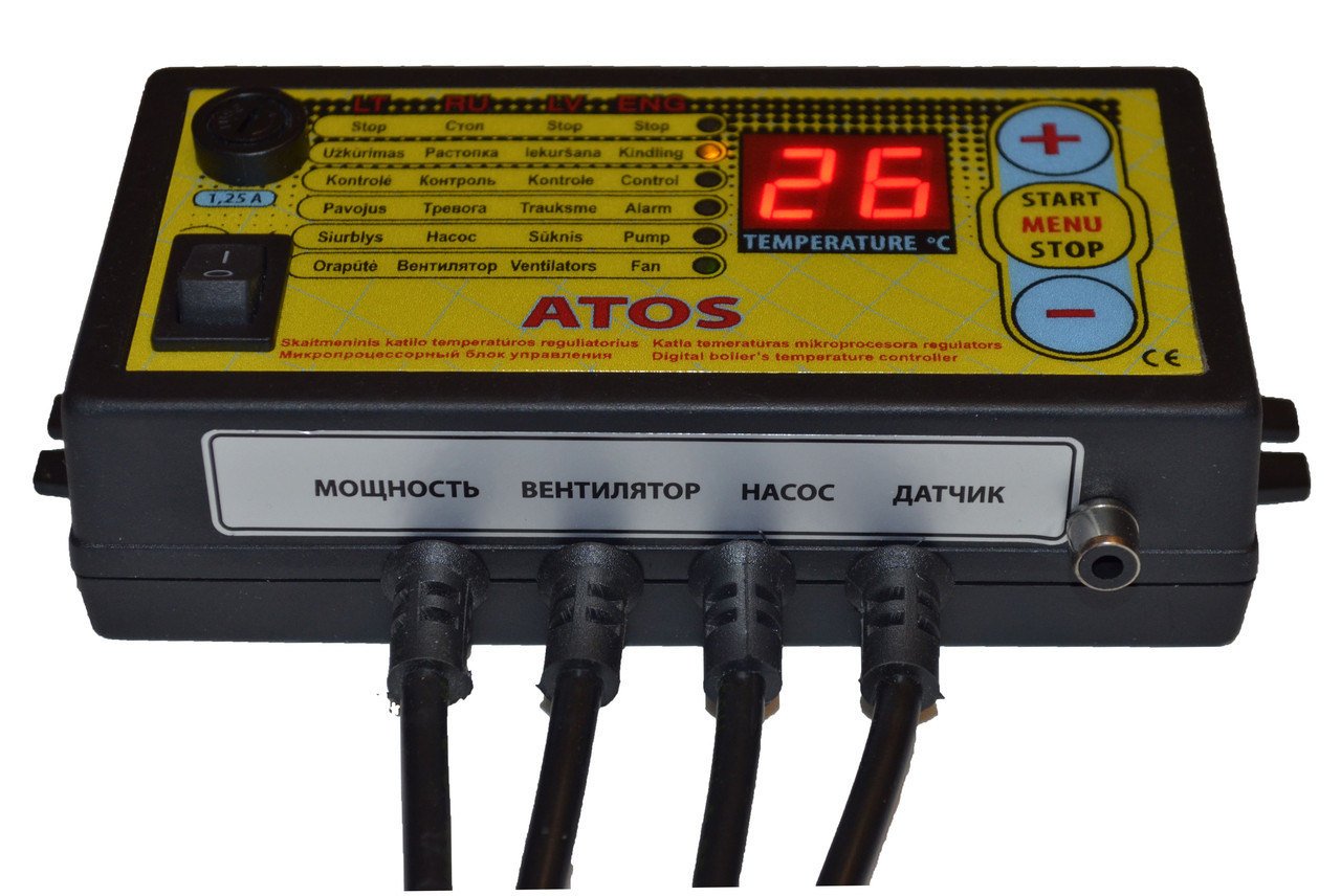 Комплект автоматики Atos c вентилятором WPA-117 для твердотопливных котлов малой мощности - фото 7 - id-p977525880