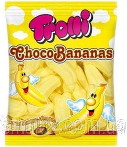 Маршмеллоу бананове з шоколадною начинкою Trolli Choco Bananas 150г Німеччина