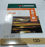 Фотобумага Lomond 120 г/м, матт, А3 100л