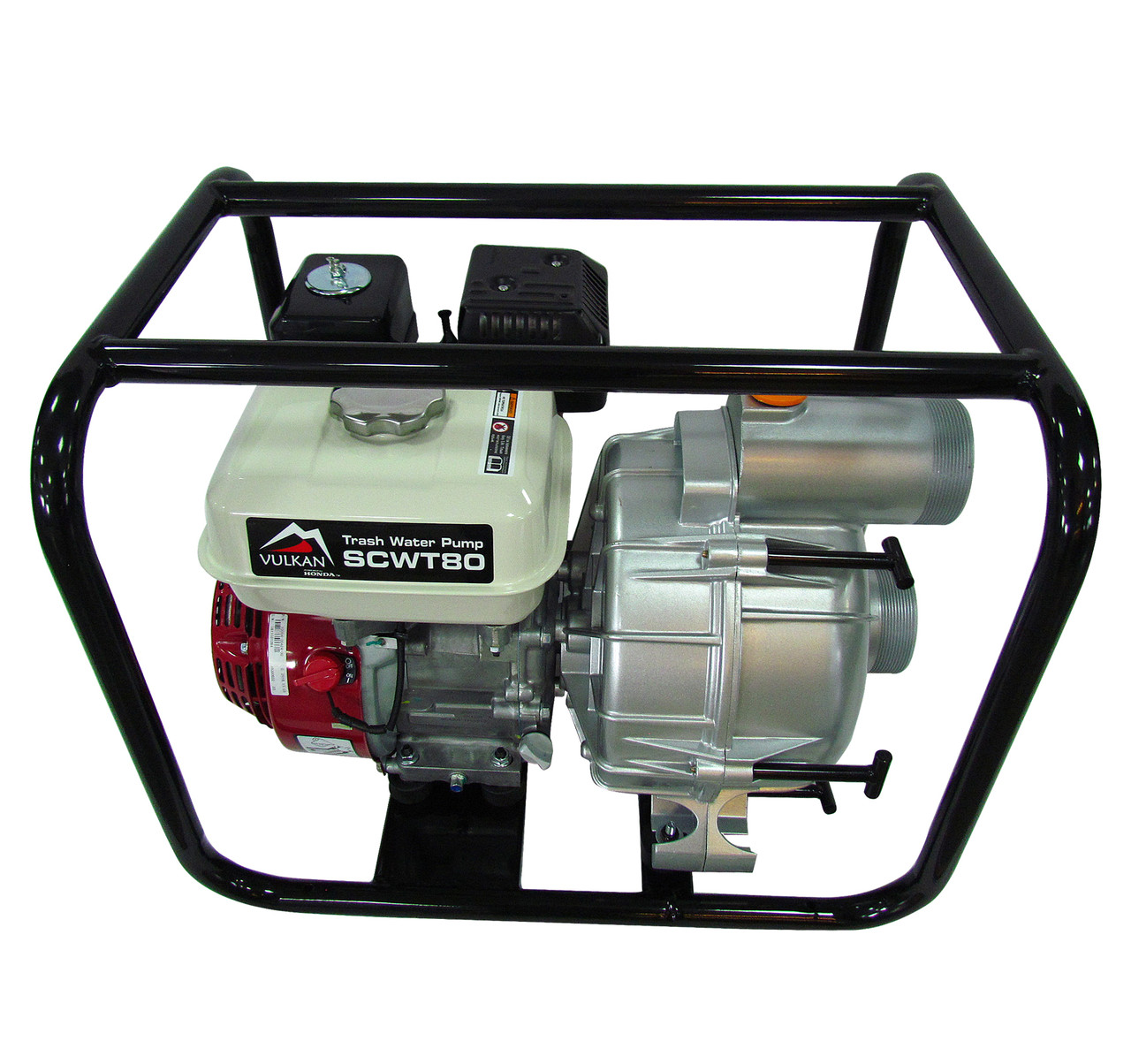 Мотопомпа бензиновая Vulkan SCWT80H для грязной воды с двигателем Honda GX 200 - фото 2 - id-p876368718