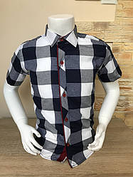 Дет. руб. з коротким рукавом Paul Jack 7-12 у клітинку