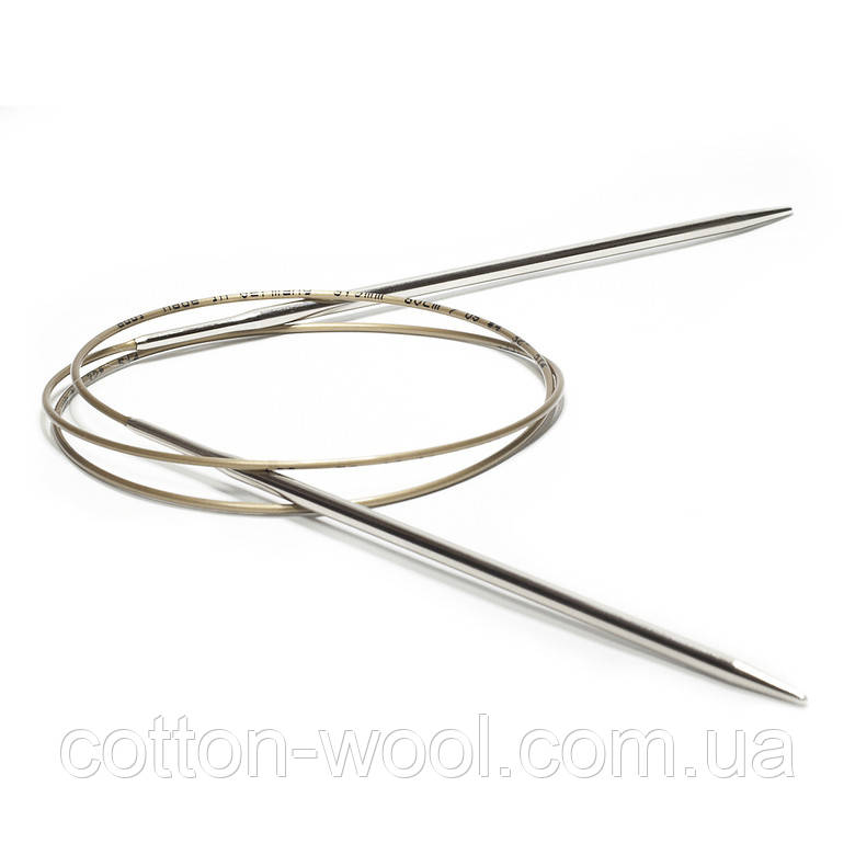 Спиці кругові 2 80см на золотому кабелі ADDI, фото 1