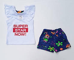 Костюм для дівчинки "Super star", зріст 110, колір білий