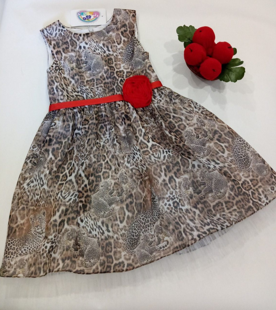 Святкове плаття для дівчинки "Леопардовий мікс" (45038-41), Garden Baby.
