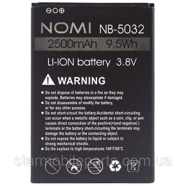 Акумулятор NB-5032 (Li-ion 3.7v 2500mAh) для мобільного телефону Nomi i5032 Evo X2