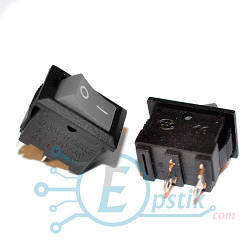 KCD1-101 перемикач 6A 250V 2pin чорний (ON-OFF)