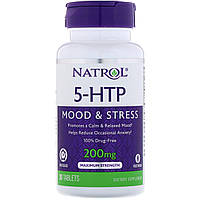 Natrol, 5-HTP (5-гідрокситриптофан) TR, Time Release, 200 мг, 30 таблеток