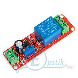 Реле часу на NE555 12В з затримкою ввімкнення від 0..10 сек 10А 220В