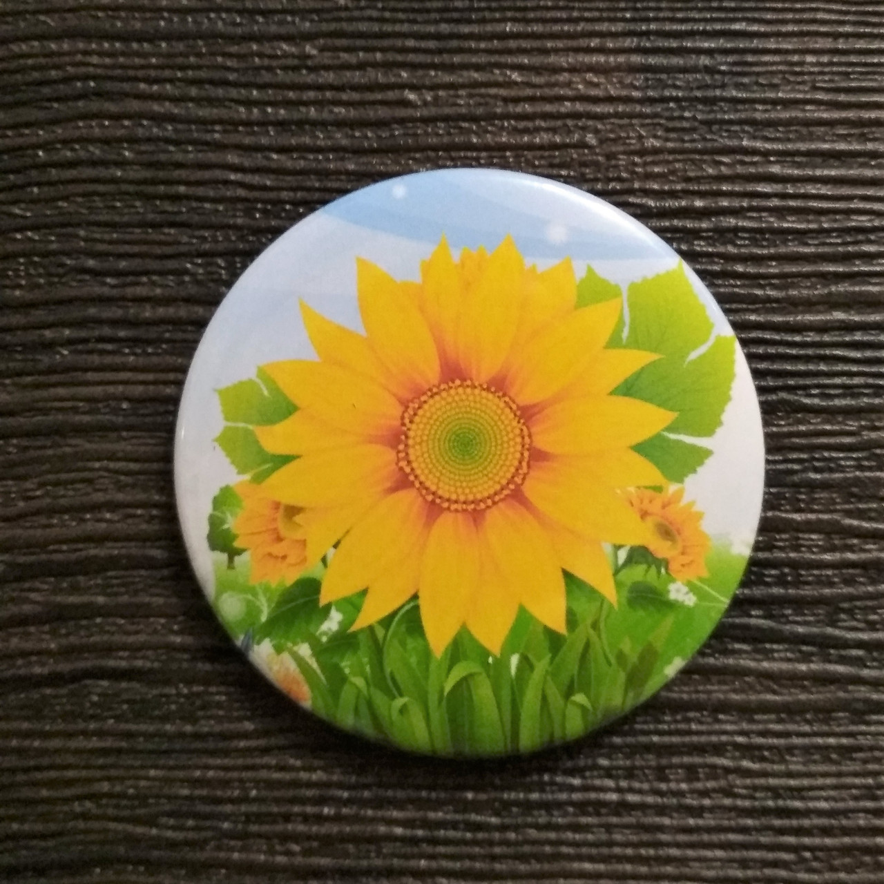 Значок металевий Соняшник