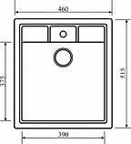 Гранітна кухонна мийка Argo BELLA (46*51) Білий, фото 3