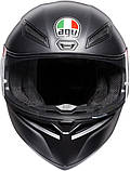 Мотошолом AGV K1 чорний матовий (Matt Black), фото 3