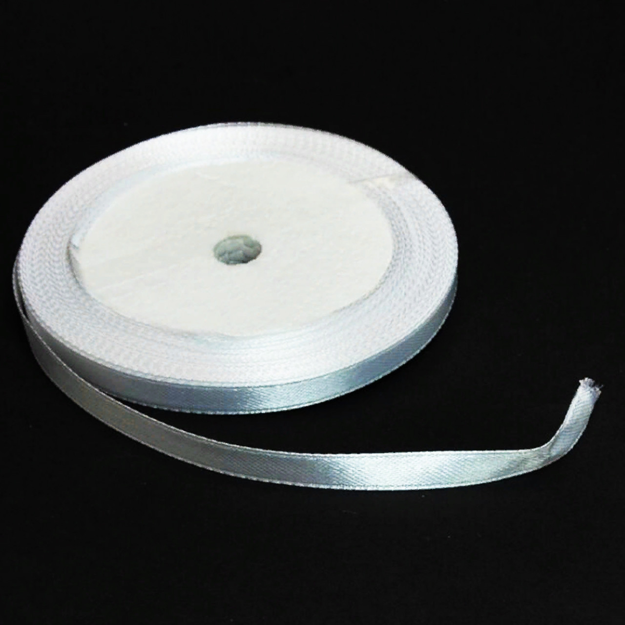 Атласна стрічка 0,5 cм Біла, фото 1