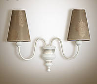 Настенный светильник, бра 2-х ламповое с абажурами 14402 серии "Жаклин"