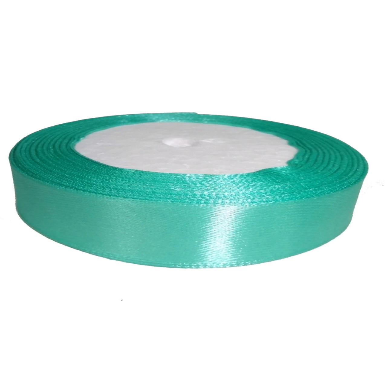 Атласна стрічка 1 cм М'ятна, фото 1