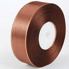 Атласна стрічка 2,5 см Коричнева
