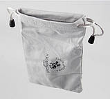 М'який чохол мішечок для окулярів, футляр, сумочка, світло-сірий колір, фото 2