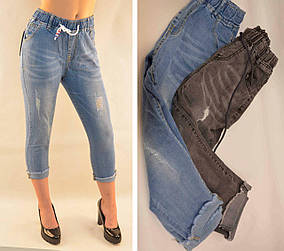 Бриджі жіночі джинсові рвані Капрі жіночі 25 - 30
