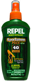 Спрей від комарів REPEL Sportsmen Max Formula 40% Deet. Зроблено у USA. Захист до 8 годин