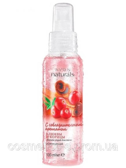 Освіжаючий лосьйон спрей для тіла "Ароматна журавлина і кориця" Avon Naturals, Ейвон,Ейвон,98431,100 мл