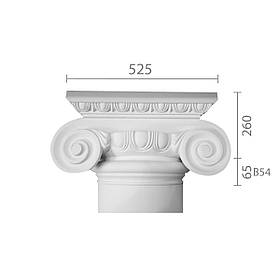 Капітель з гіпсу, гіпсова капітель кп-54 (з валом)