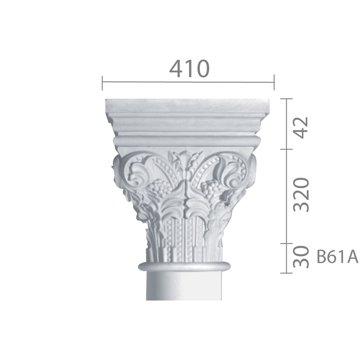 Капітель з гіпсу, гіпсова капітель кп-61 (1/2)