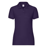 Стильная женская футболка поло с воротником на лето фиолетовая - XS, S, M, L, XL, 2XL