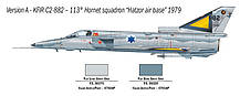 Збірна модель військового літака KFIR C.2. 1/72 ITALERI 1408, фото 3