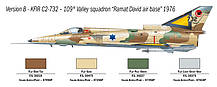 Збірна модель військового літака KFIR C.2. 1/72 ITALERI 1408, фото 4