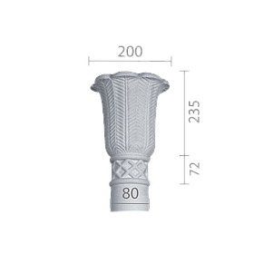 Капітель з гіпсу, гіпсова капітель кп-73 (конічна)