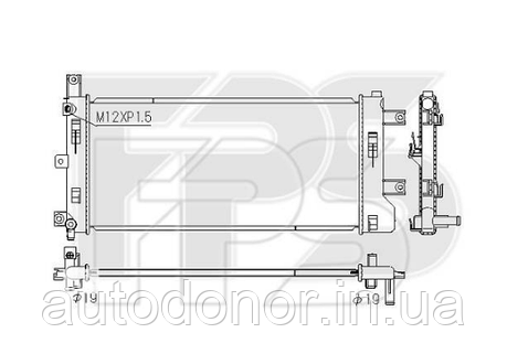 Радіатор охолодження +AC KOYORAD Nissan Leaf AZE0 (13-17) 21410-3NF0A, фото 1