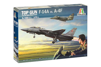 "Top Gun" F-14A проти A-4F. Набір збірних моделей (2 моделі в наборі) в масштабі 1/72. ITALERI 1422, фото 1