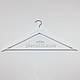Дерев'яні вішалки для одягу білі в упаковці 5 штук, довжина 450 мм, фото 8