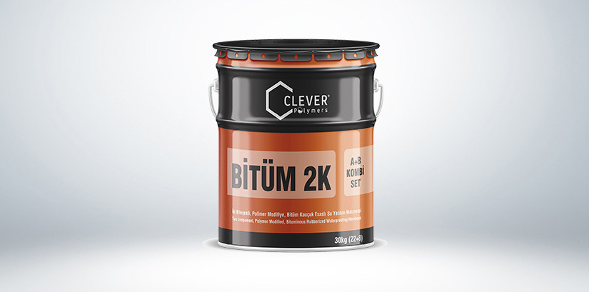 Двокомпонентна бітумна гідроізоляція CLEVER BITÜM 2K,30кг