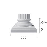 База колонны из гипса, гипсовая база, основание для колонны б-9 (1/2)