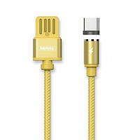 Магнитный USB кабель Remax Gravity RC-095a Type-C to USB, 1m gold